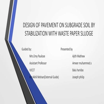 Design of pavement on subgrade soil by stabilization