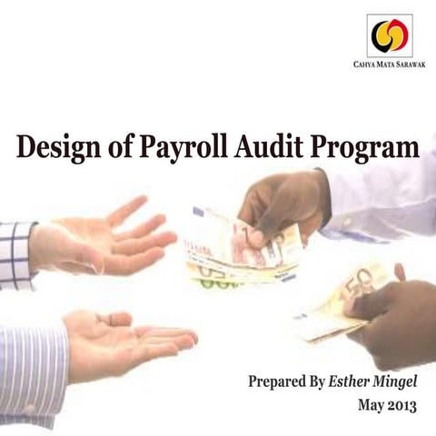 Design of payroll audit for cmsb
