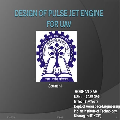 Design of pulse jet engine for UAV -1