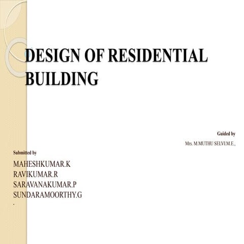 Design of residential building