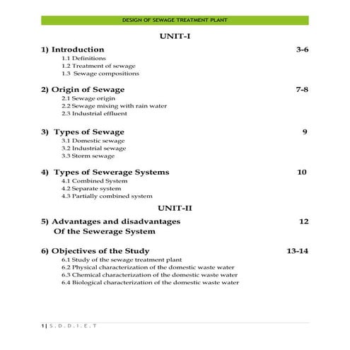Design of sewage treatment plant 2