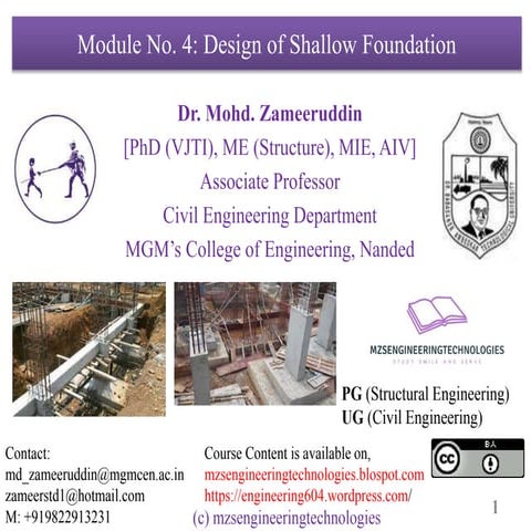 Design of shallow foundation   slide share