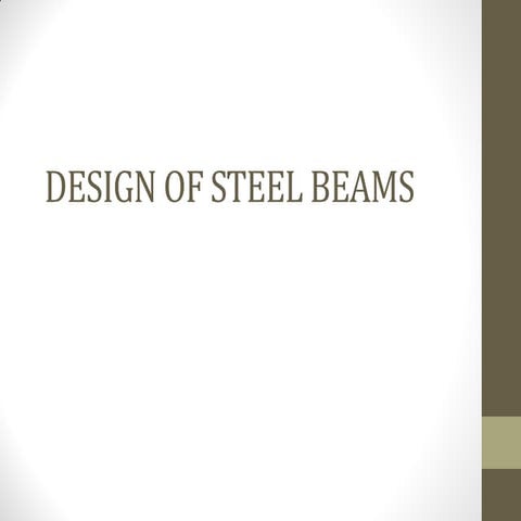 Design of steel beams