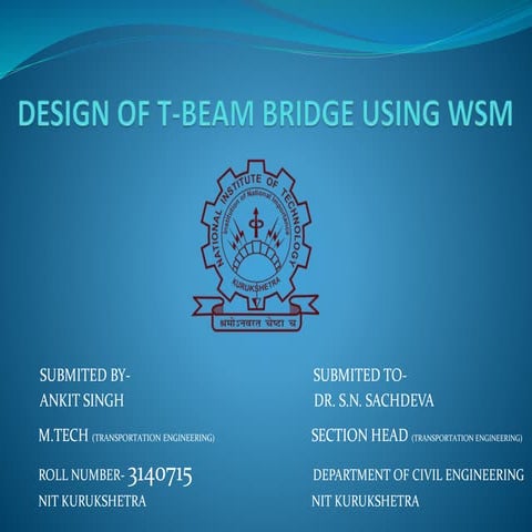 Design of t beam bridge using wsm(2)