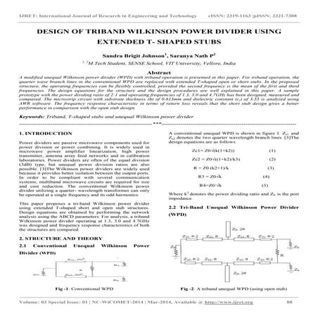 Design of triband wilkinson power divider using