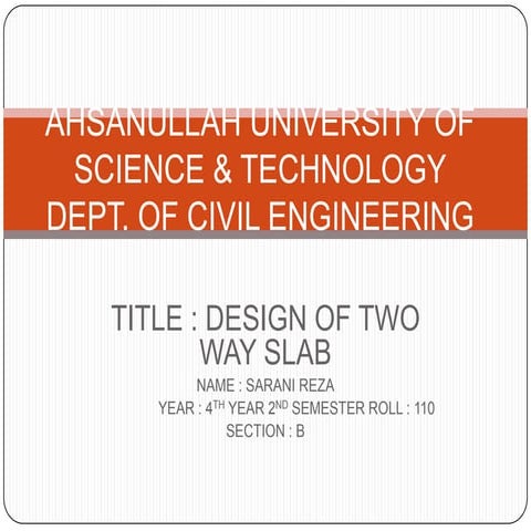 Design of two-way slab