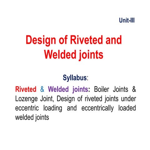 Design of Welded Joints