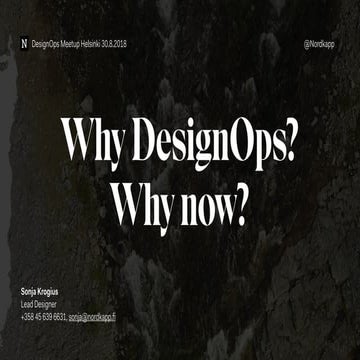 Why DesignOps? Why now? 