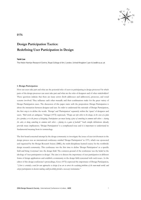Design participation tactics