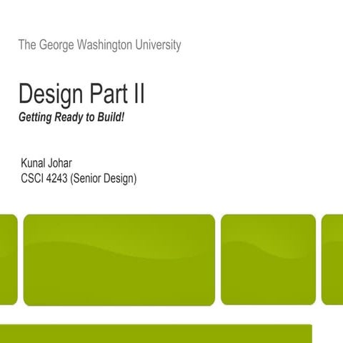 Design part iii - Ready to Build