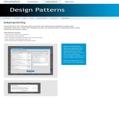 Design pattern interactivity