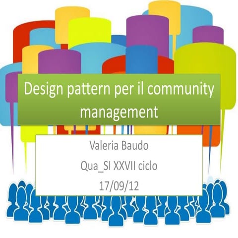 Design pattern per il community management