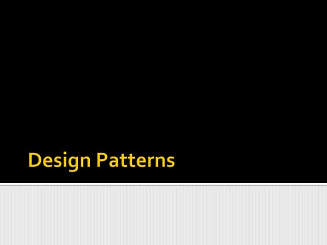 Design patterns