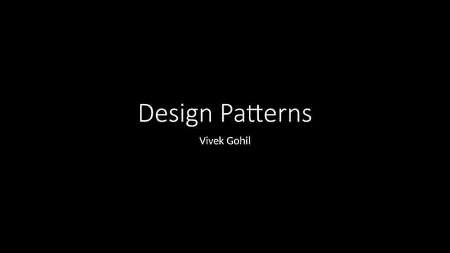 design patter related ppt and presentation