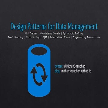 Design Patterns for Data Management and Consistency | PPT