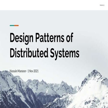 Design patterns of Distributed Systems | PPT