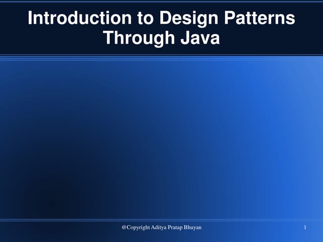 Design patterns through java