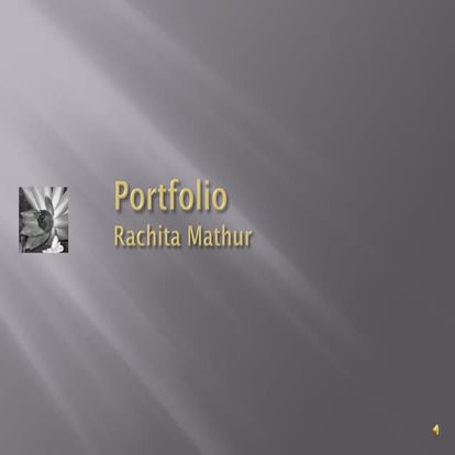 Design Portfolio for Rachita Mathur