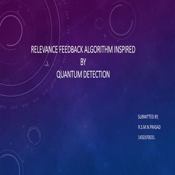 Relevance feedback algorithm inspired by Quantum detection