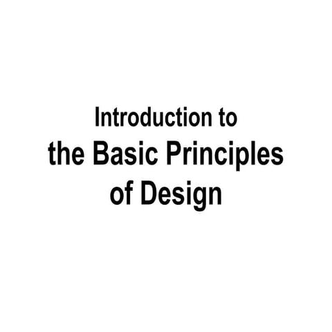Basic Design Principles | PPT