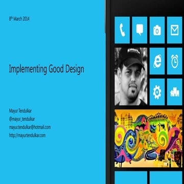 Implementing Good Design