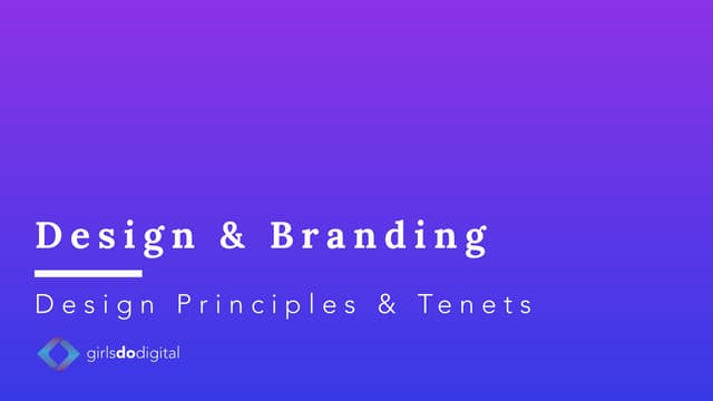 Design principles & tenets