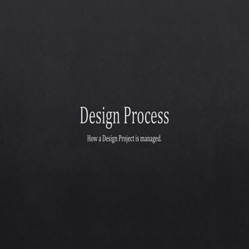 Design process 