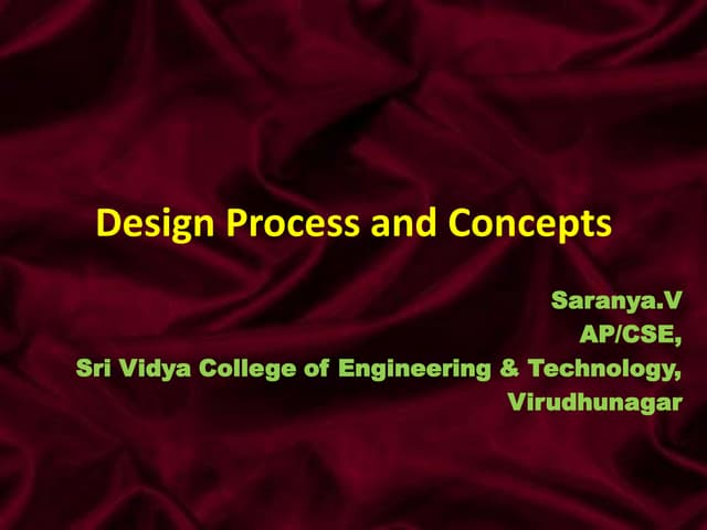 Design process and concepts