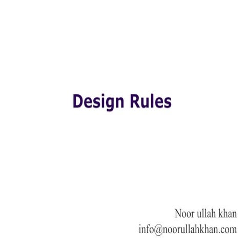 D esign rules(ch7)