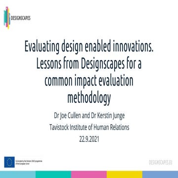 Lunchtime Talk: Evaluating design enabled innovations