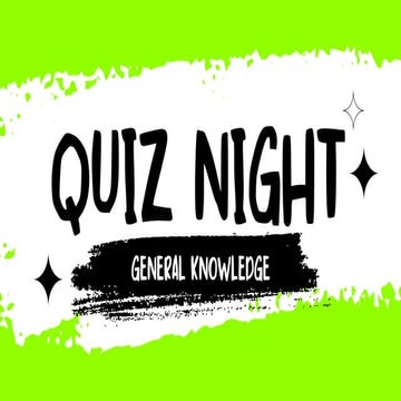 Quiz de perguntas gerais em ingles para noite de jogos