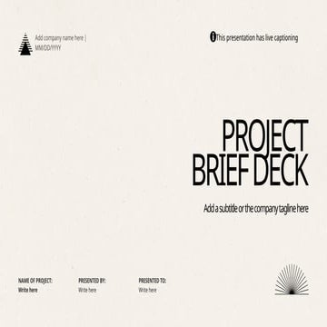Comprehensive Project Briefing Presentation Template with Goals ...