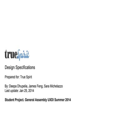 Truespirit E-commerce - Design Spec