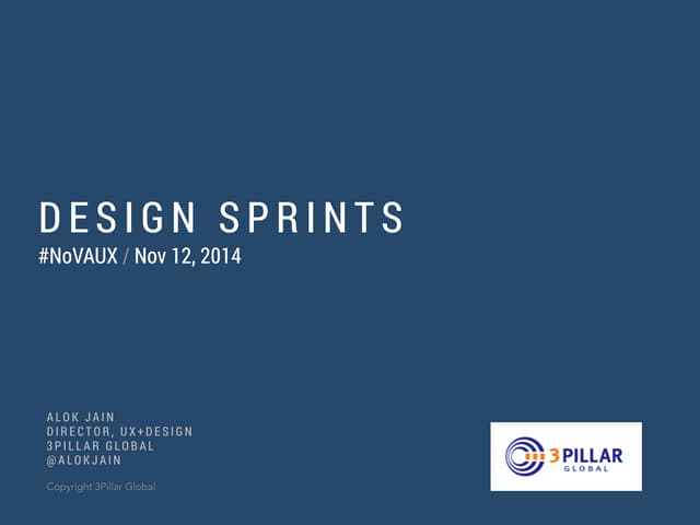 Design Sprints Presentation at NoVA UX 