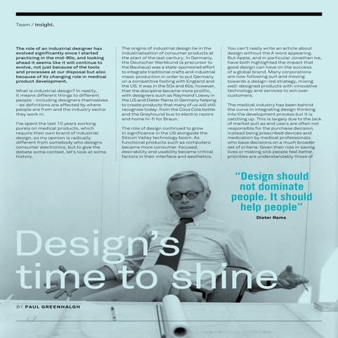 Design's time to shine | Insight, issue 3