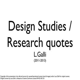 Design studies research quotes