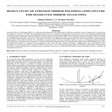 Design study of stressed mirror polishing (smp) fixture