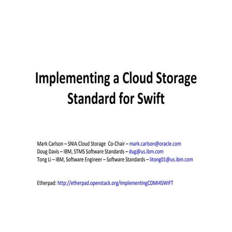 CDMI For Swift