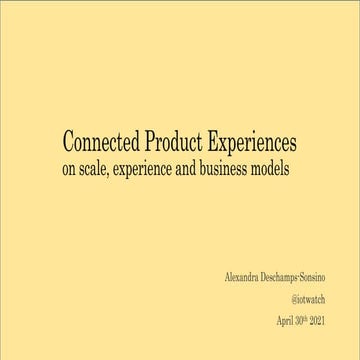 Connected Product Experiences
