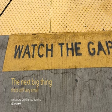 The next big thing: it's still very small.