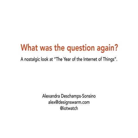 What was the question again? A nostalgic look back at "The Year of the Intern...