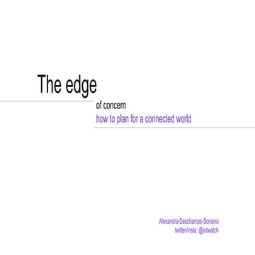 Ten realities of the internet of things -  ​Alexandra Deschamps-Sonsino