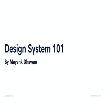 Design System 101 | PDF | Desktop Publishing | Computer Software and ...
