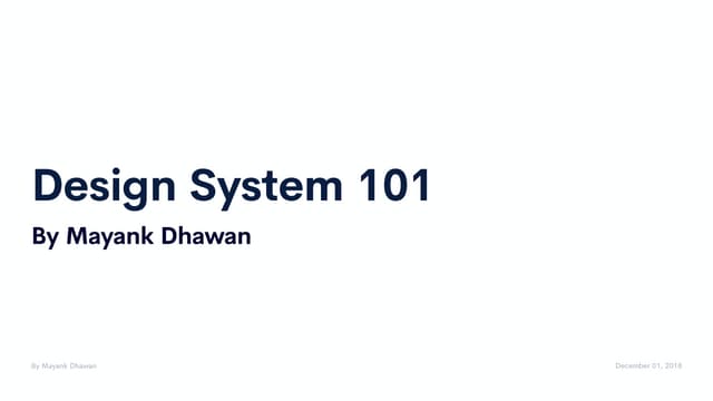 Design System 101