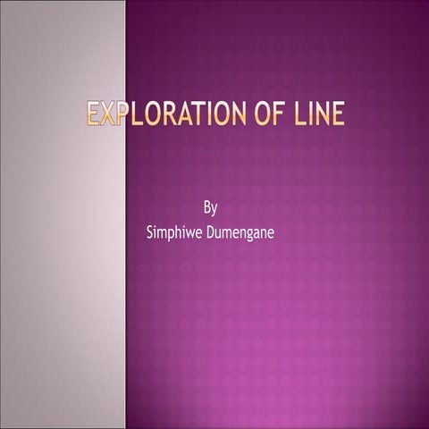 Design theory exploration of line by simphiwe dumengane