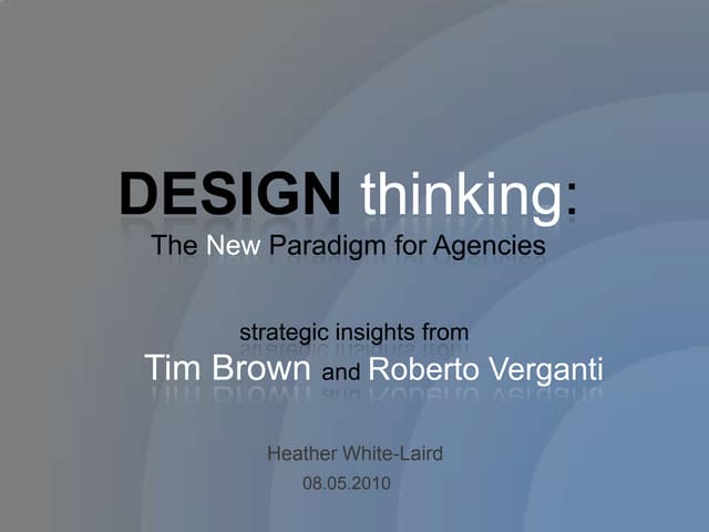 Design thinking