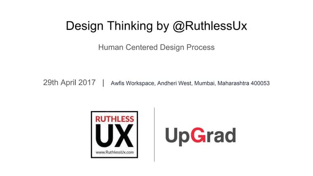 Design thinking by RuthlessUx