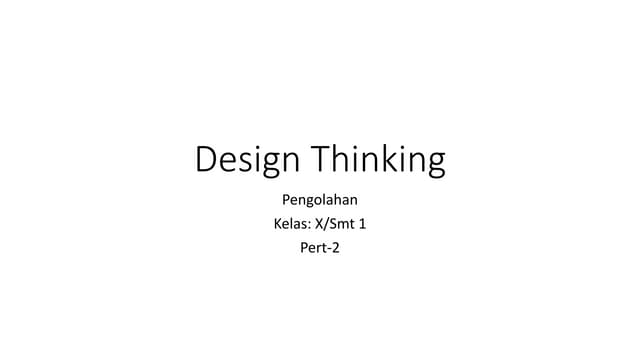 Design thinking | PPTX