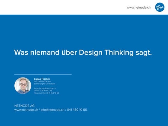 Design Thinking - Was niemand über Design Thinking sagt!