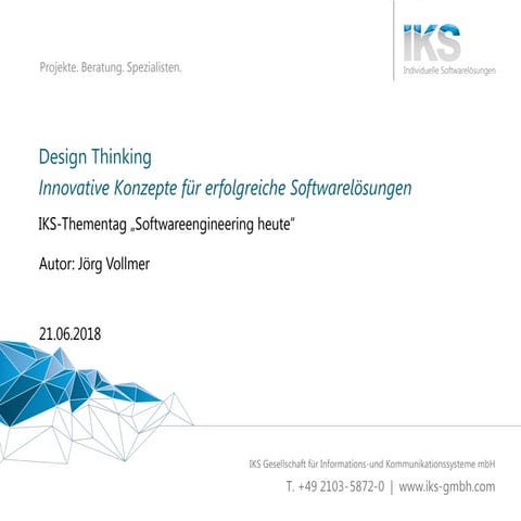 Design Thinking - Innovative Konzepte für erfolgreiche Softwarelösungen 